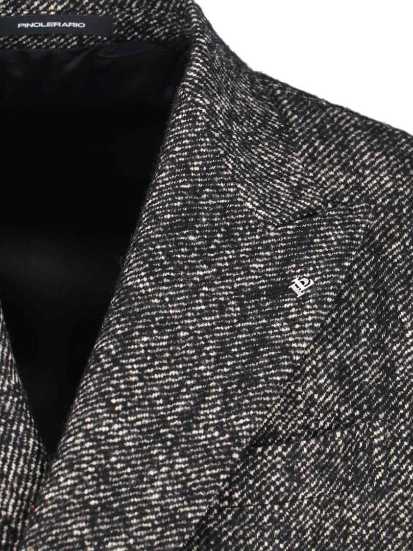 Tagliatore "Pino Lerario" Double-Breasted Coat Black