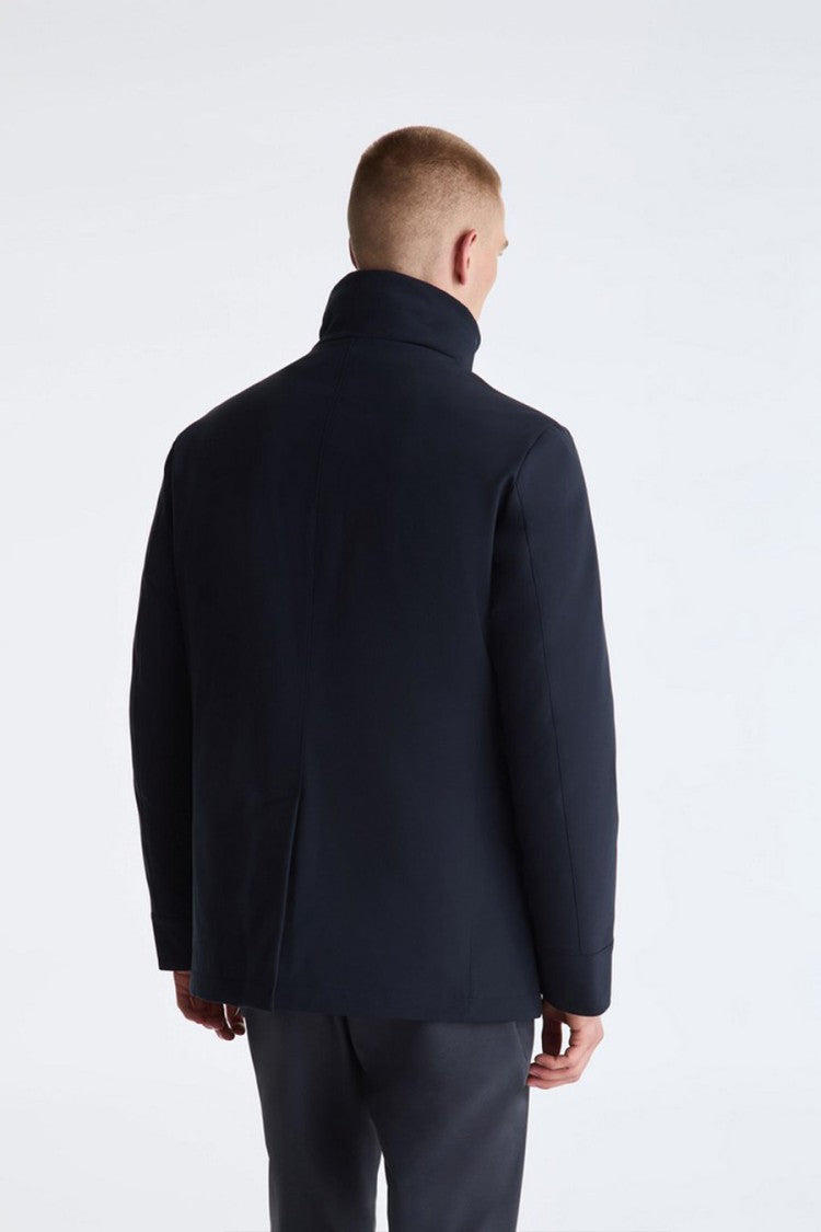 Peuterey Black Double-Breasted Stand-Collar Down Jacket