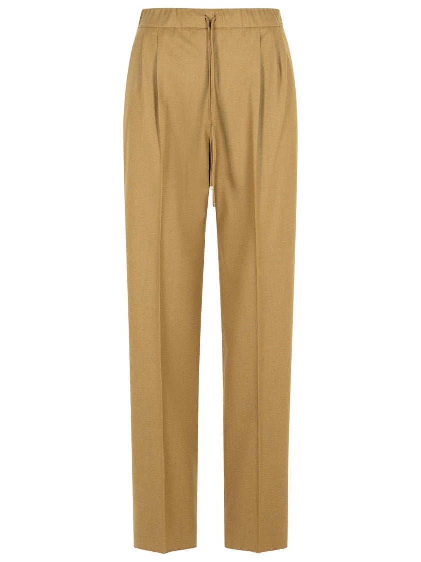 Max Mara 'Gatti' Dove-Gray Cashmere Drawstring Pants