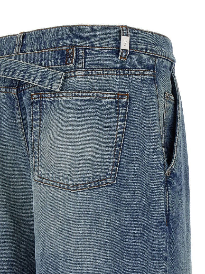Ami Stonewashed Denim Jeans