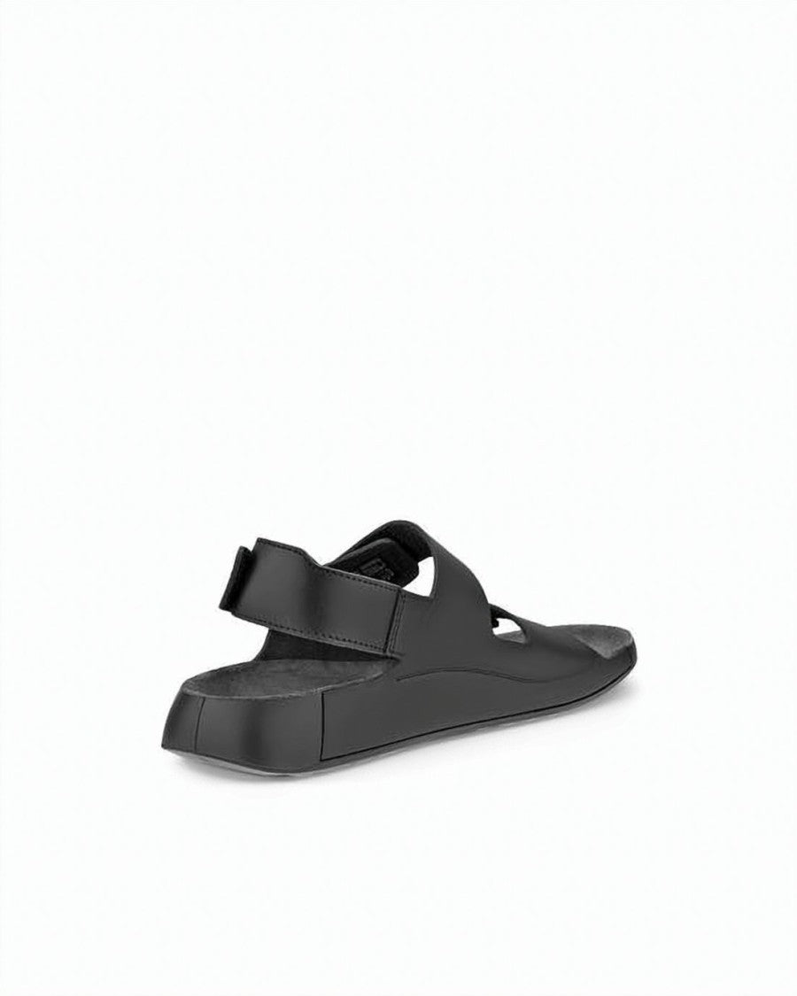 Ecco Minimalist Black Sandals With Adjustable Straps