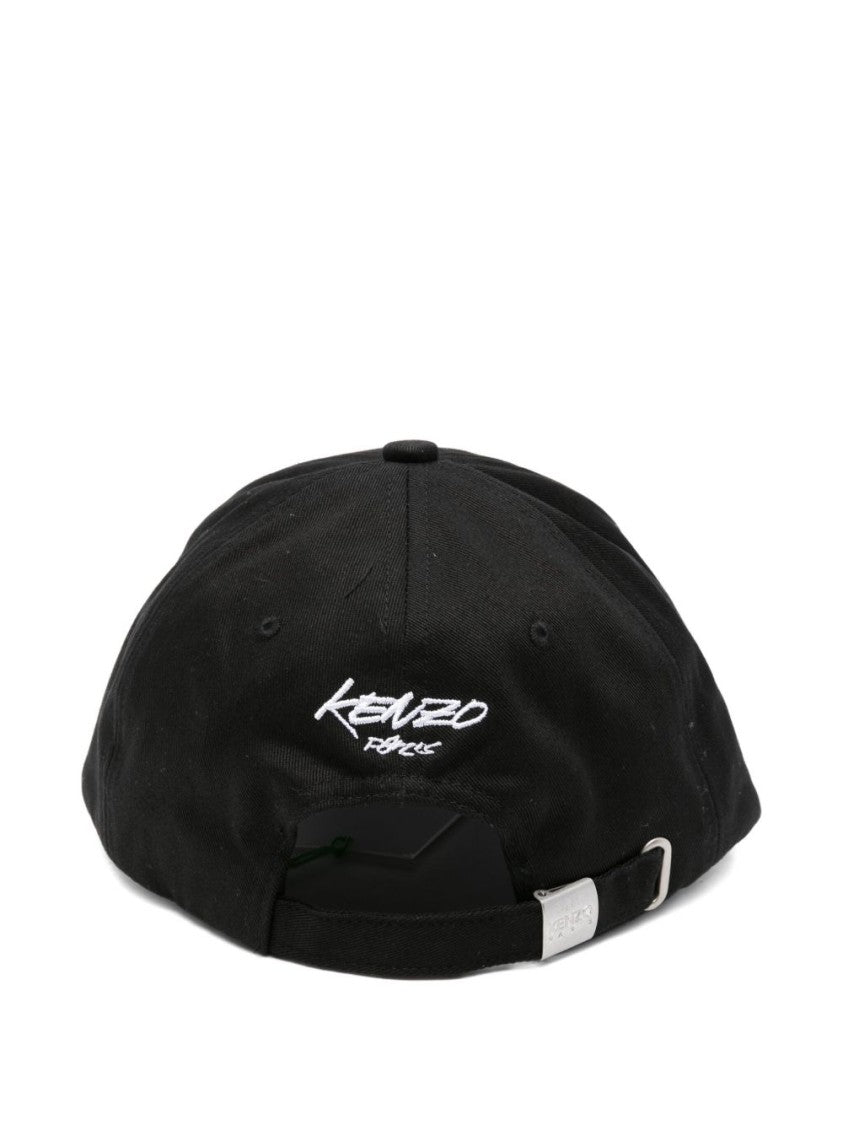 Kenzo Curved Brim Black Baseball Cap