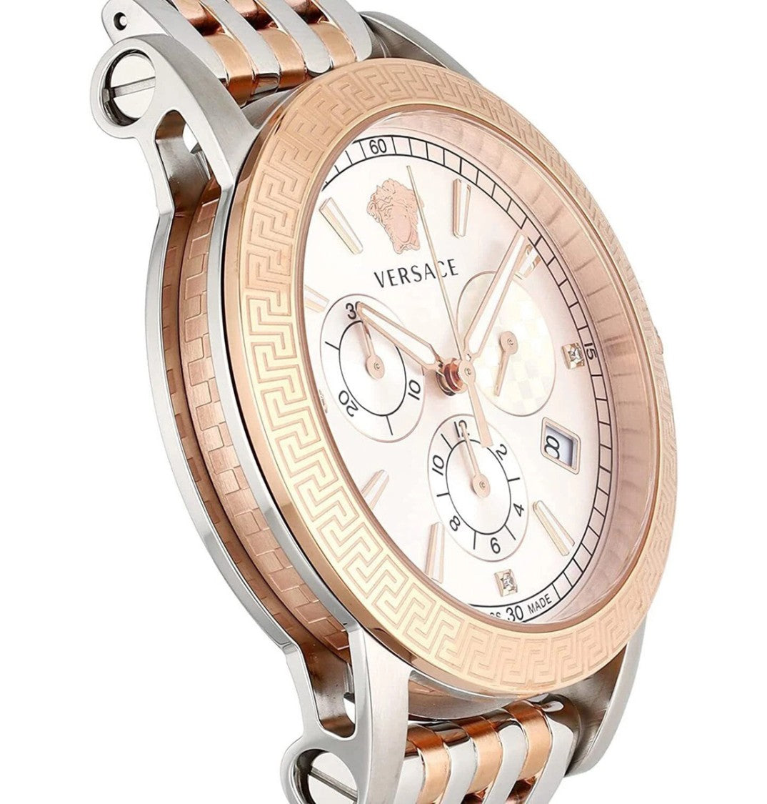 Versace Sport Tech Chrono Diamonds Watch With Swiss Movement And Diamond Accents