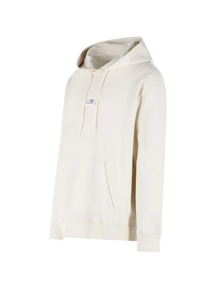 Mm6 By Maison Margiela Soft Beige Numeric Logo Hoodie