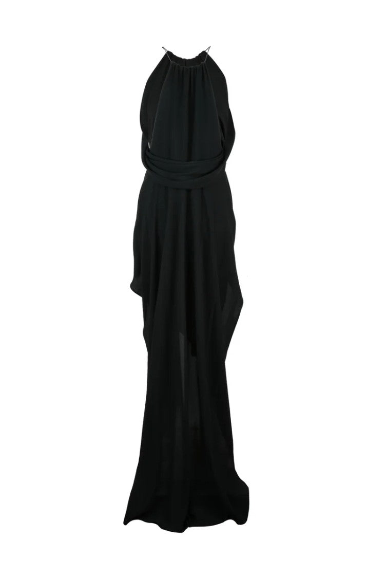 Philosophy Di Lorenzo Serafini Asymmetric Long Dress - Black