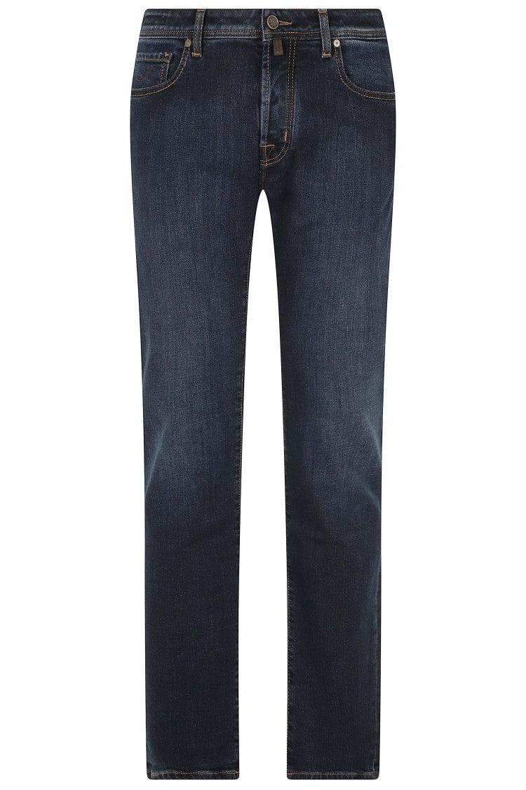 Jacob Cohen Slim-Fit Straight-Leg Dark Blue Denim Jeans