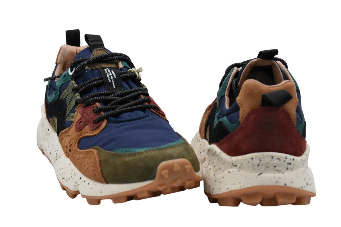 Flower Mountain Deep Mud-Navy-Brown Low Shoes
