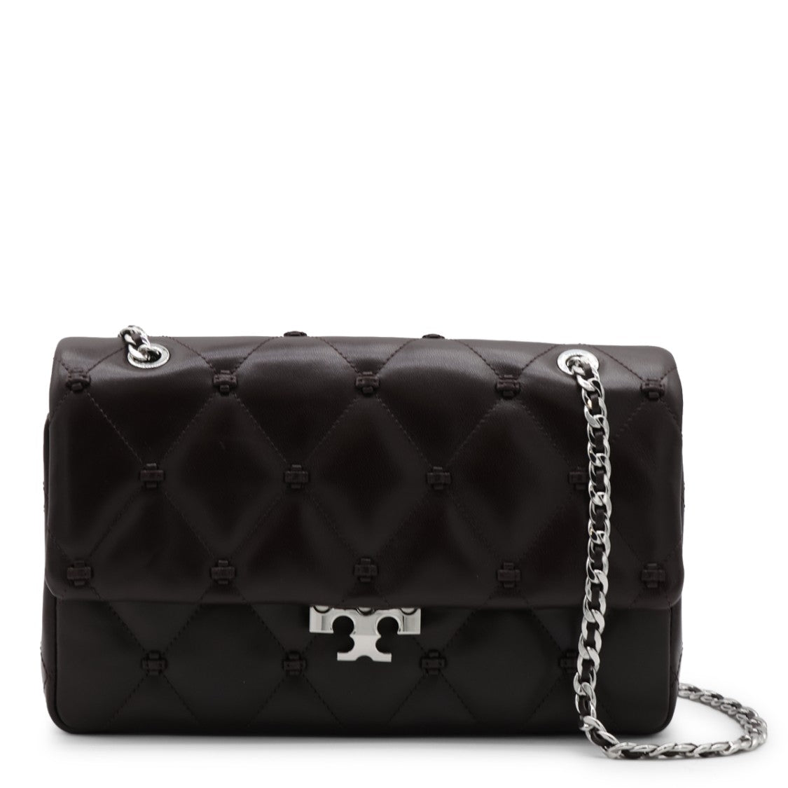 Tory Burch Black Quilted Chain Strap Leather Shoulder Bag