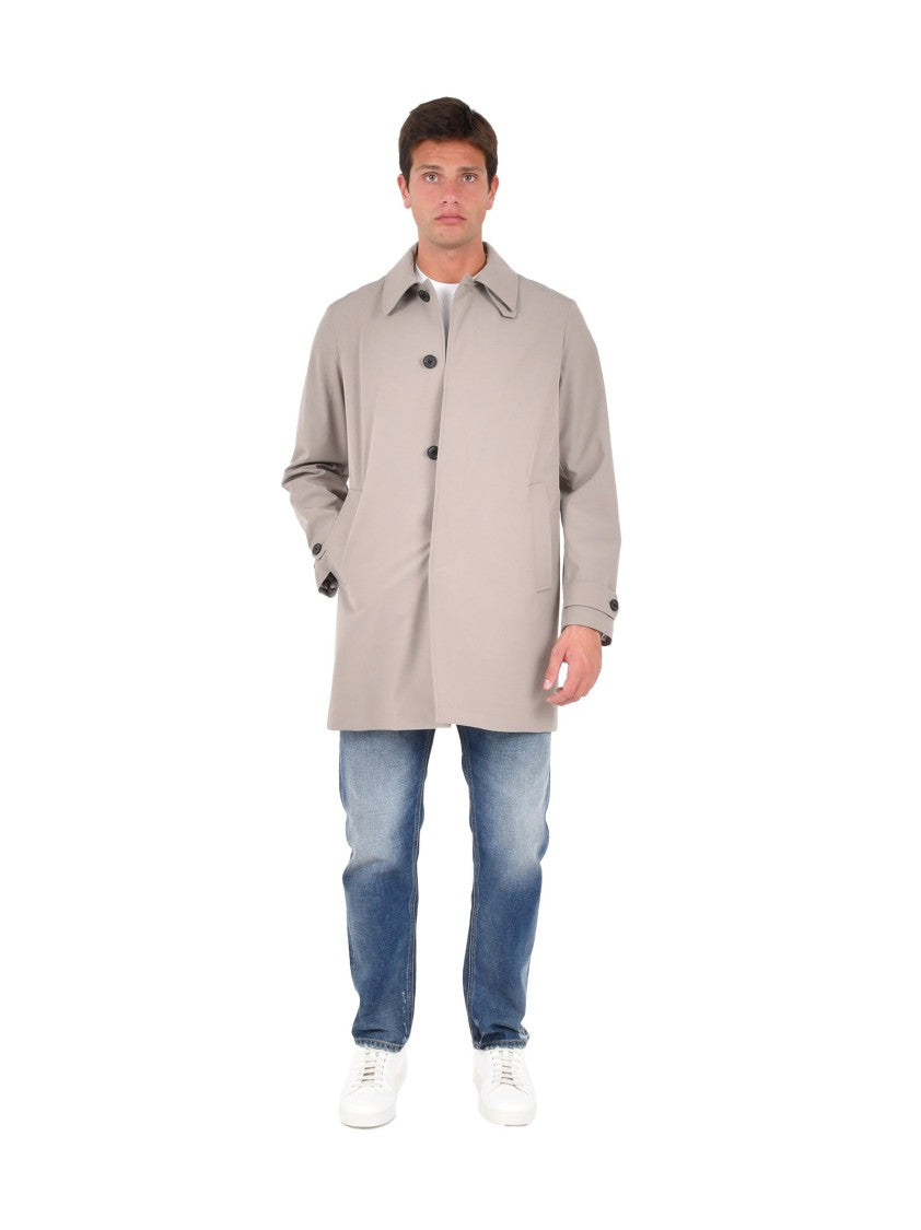 Drumohr Windbreaker Coat In Dove Grey