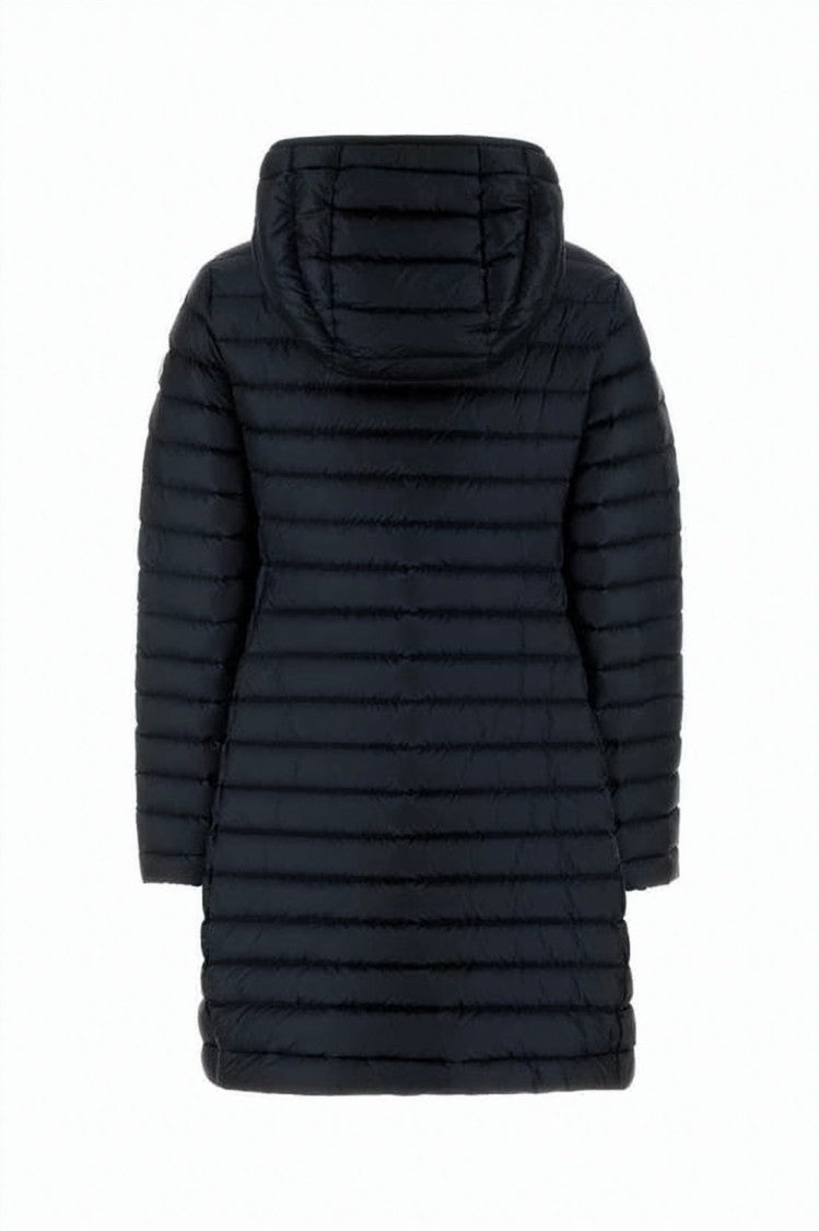 Moncler Quilted Long Padded Jacket With Hood