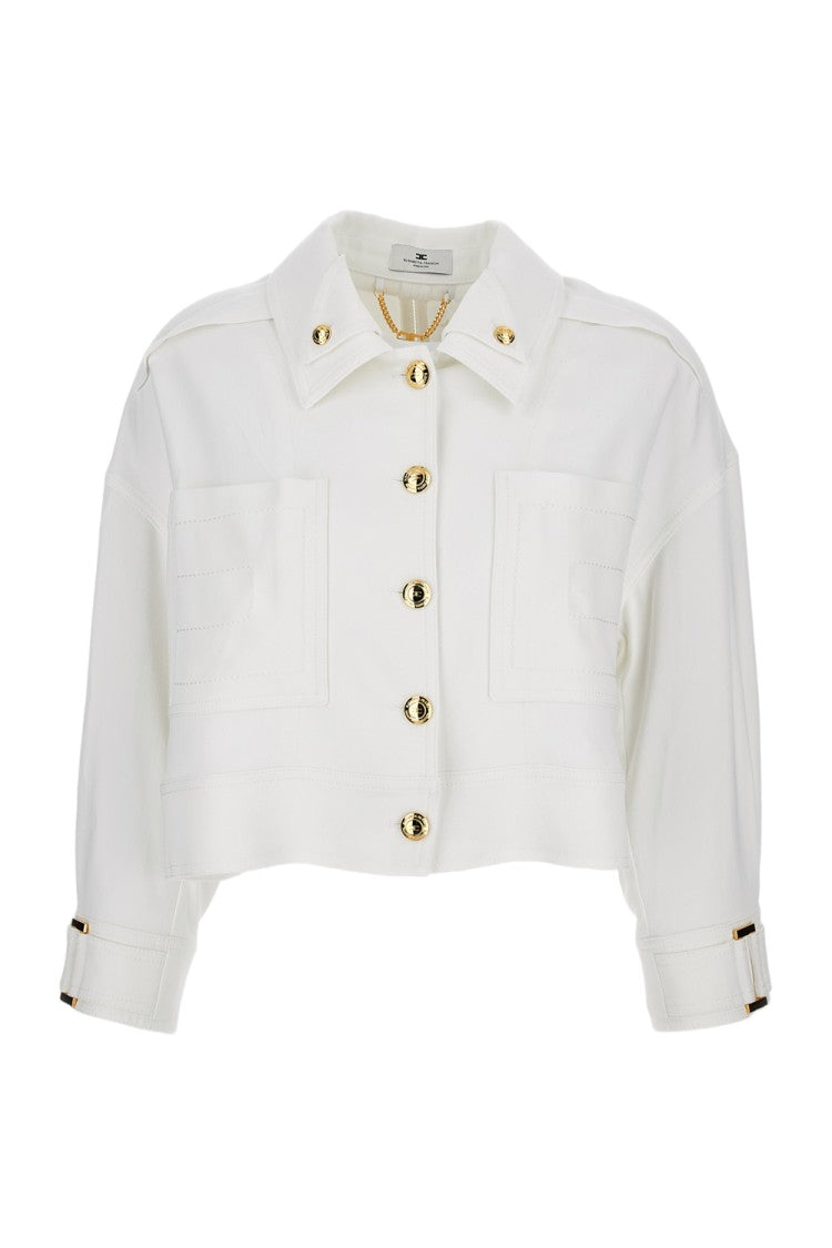 Elisabetta Franchi Gold-Button Relaxed Jacket