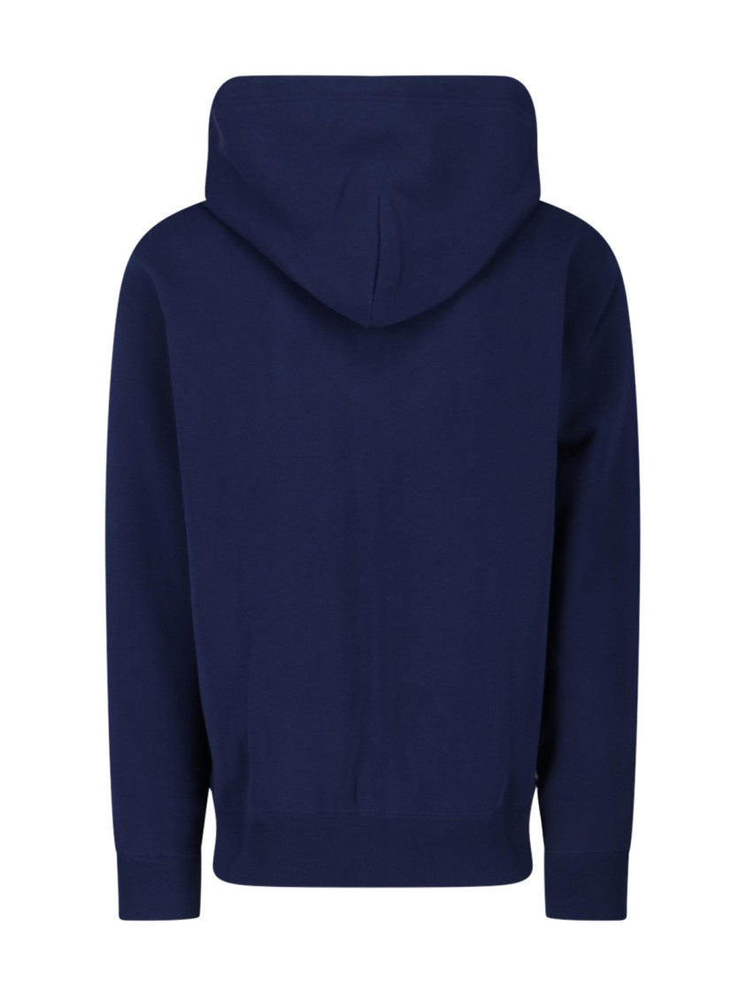 Polo Ralph Lauren Navy Blue Zip-Up Hoodie With Iconic Logo Detail