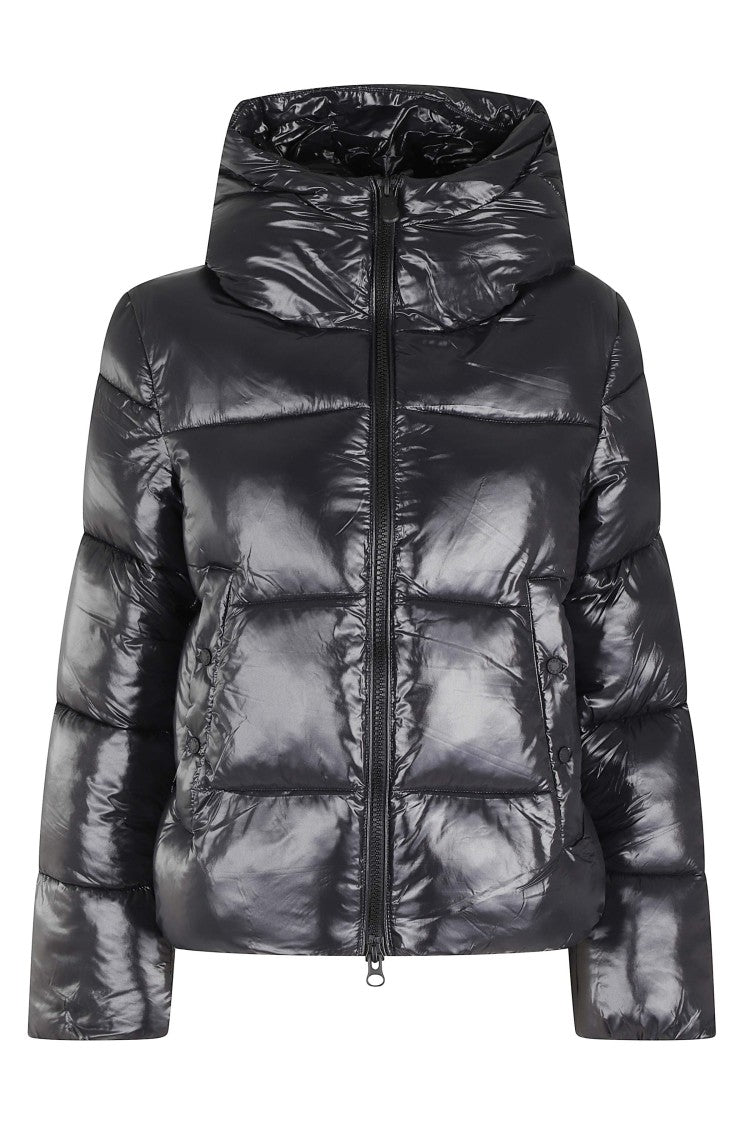 Save The Duck Shiny Quilted Down Jacket With Hood