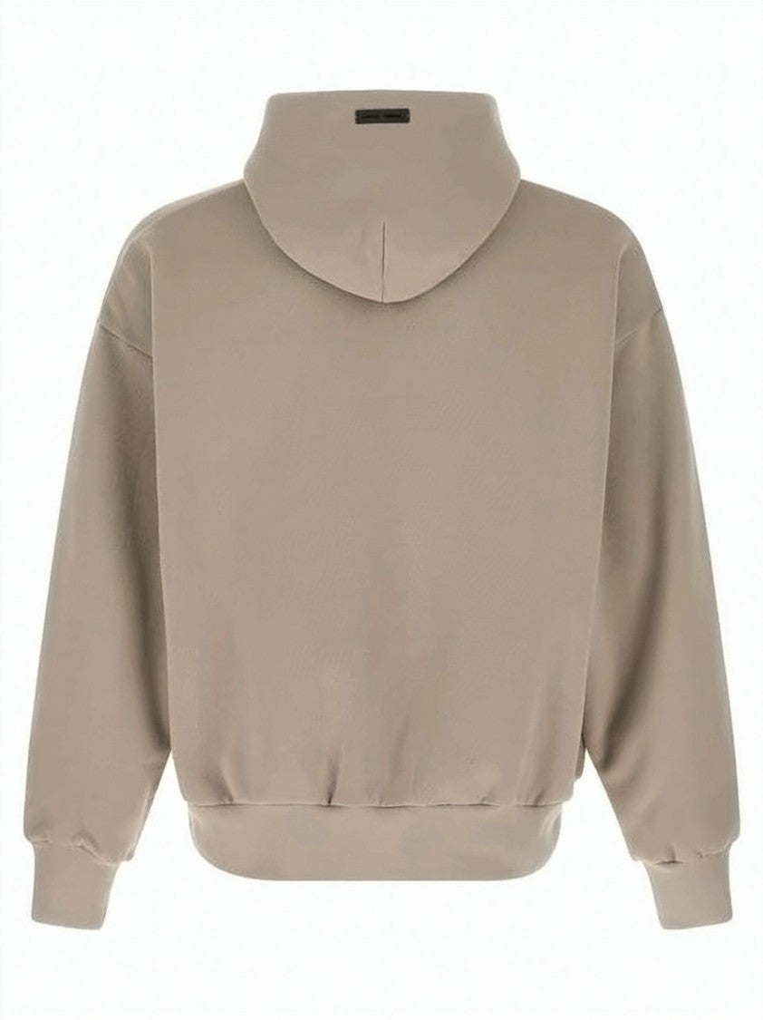 Fear Of God Cropped Relaxed-Fit Hoodie With Bold Front Print