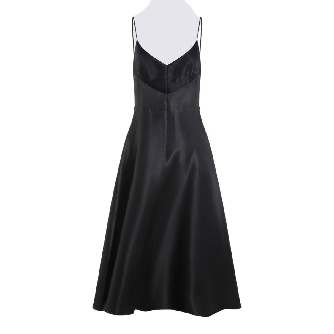 Alberta Ferretti Flowing Black Midi Dress