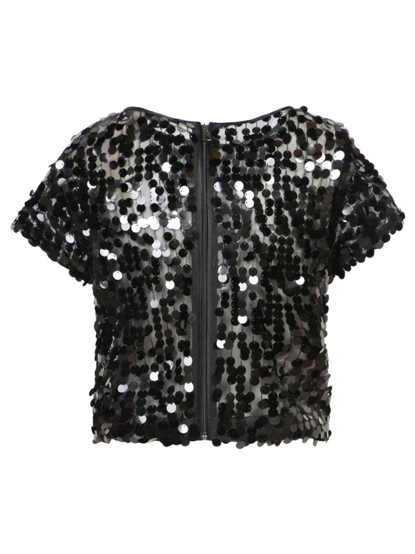 Blanca Vita Black Short Sleeve Top
