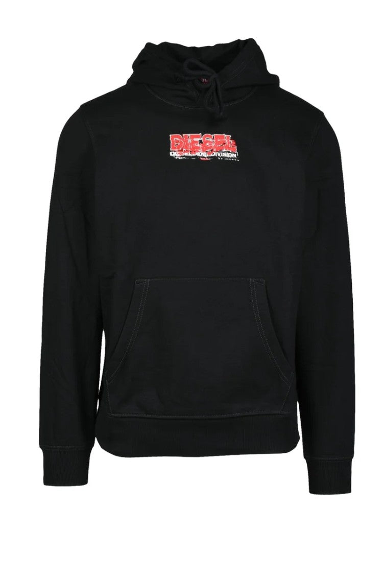 Diesel Black Graphic Crewneck Sweatshirt