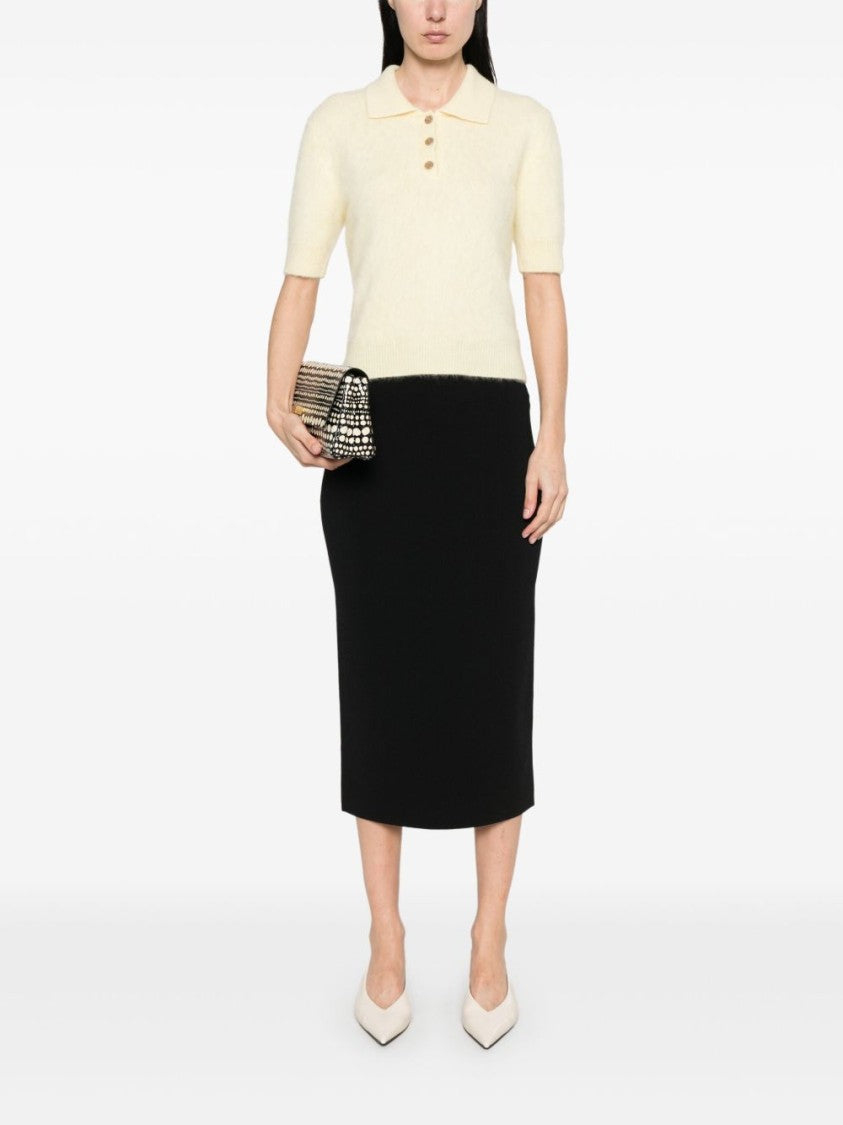 Max Mara Fitted Mid-Calf Black Skirt
