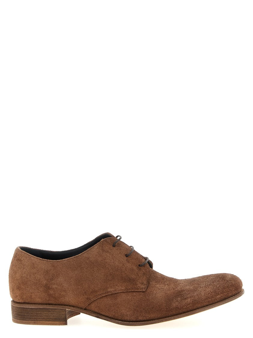 Julian Brown Suede Lace-Up Shoes
