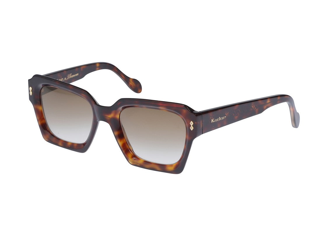 Kador Kallima Glamour Gold Accent Oversized Square Tortoiseshell Sunglasses
