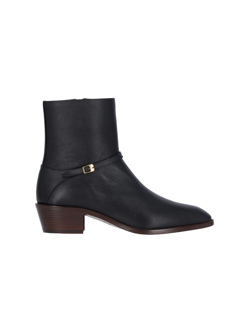Valentino Garavani Pat' Leather Ankle Boots – Black