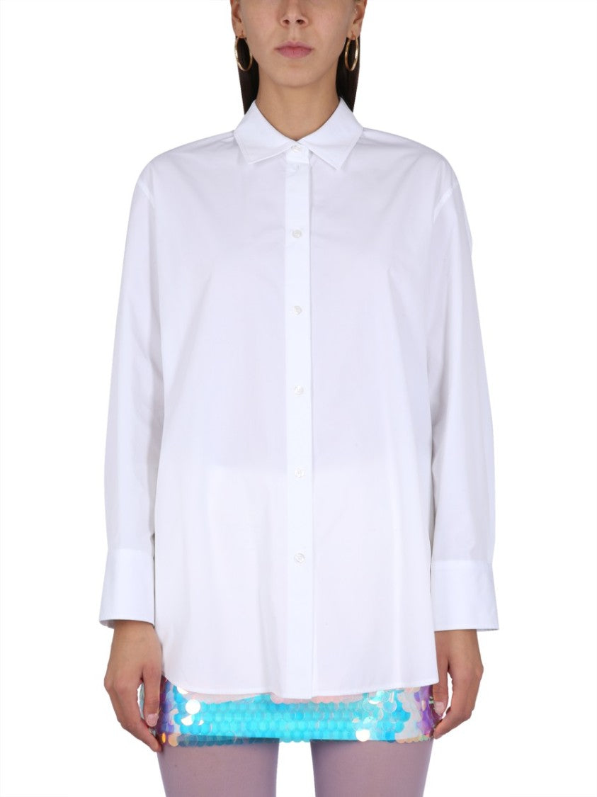 Nina Ricci Relaxed Fit White Button Closure Shirt