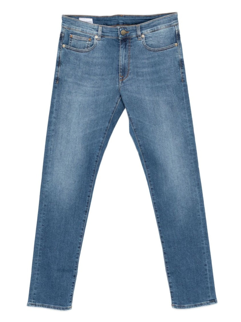 Incotex Straight-Leg Blue Jeans With Five-Pocket Design