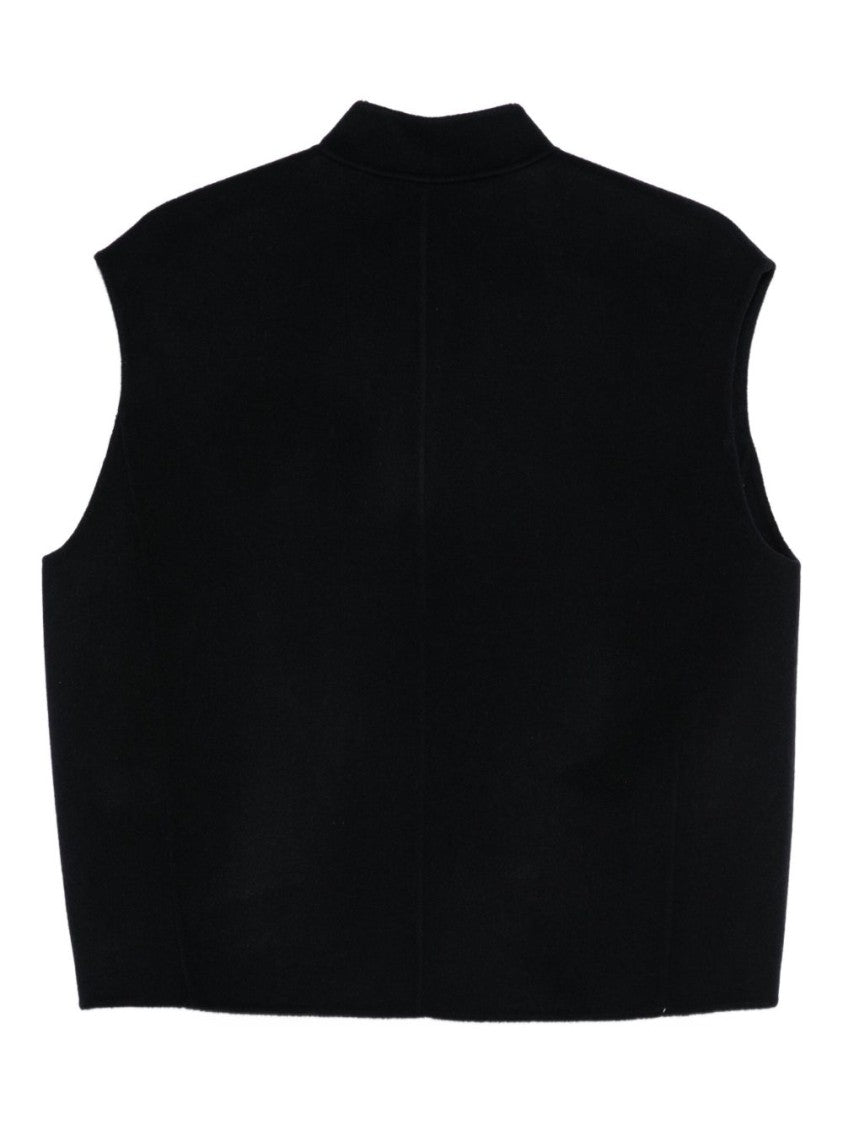 Soeur Cropped Blue Knitwear Jacket With High Neckline