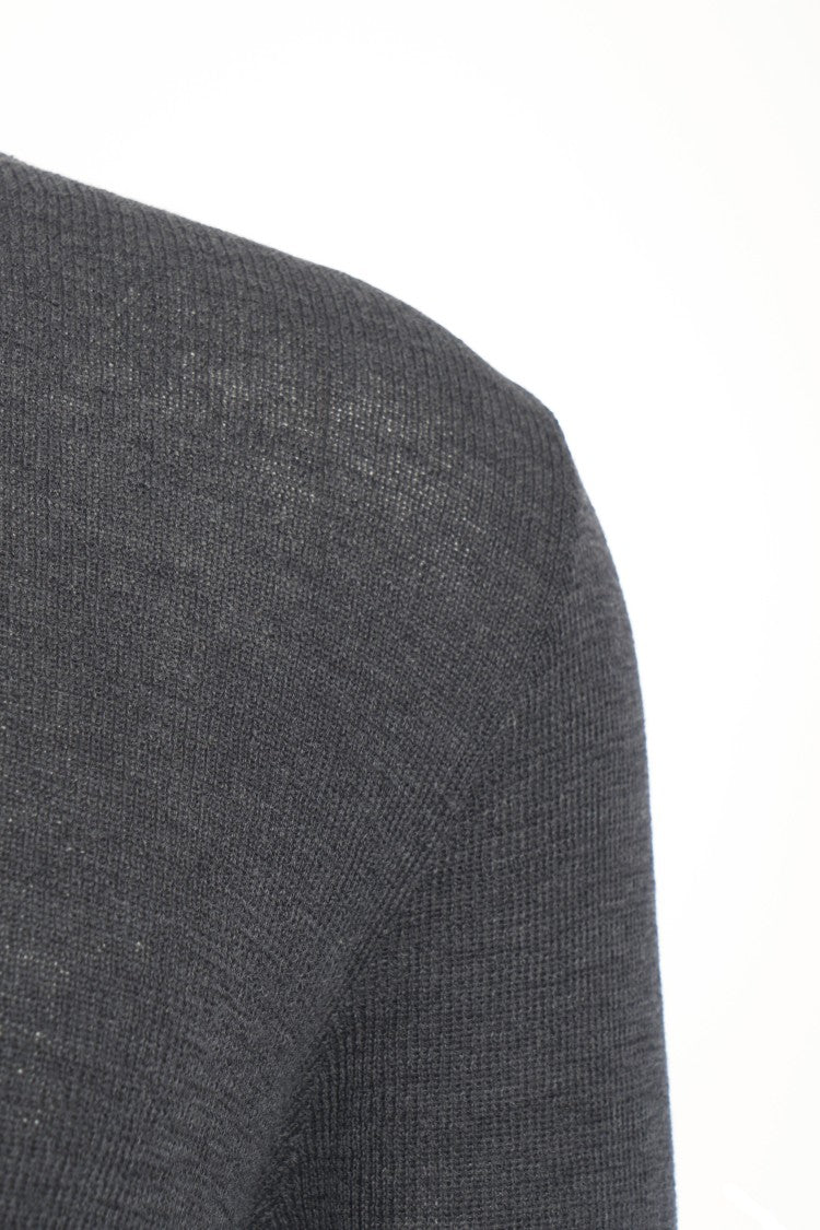 Grifoni Fitted Grey Wool Sweater