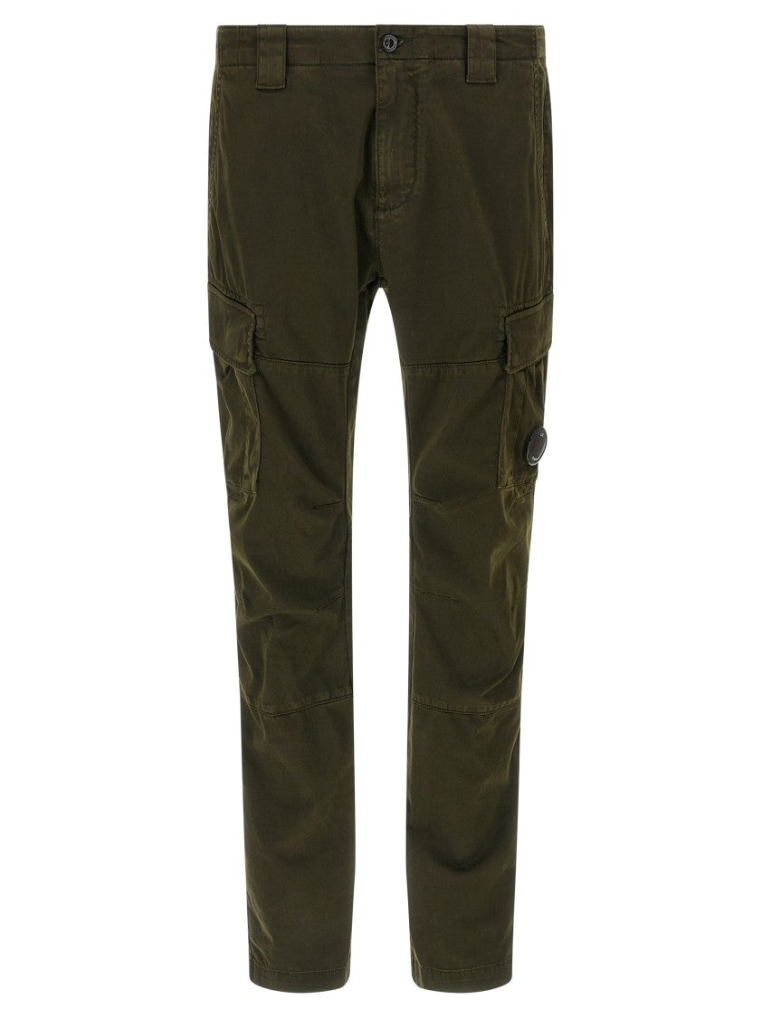 C.P. Company Garment-Dyed Stretch Cotton Satin Cargo Pants