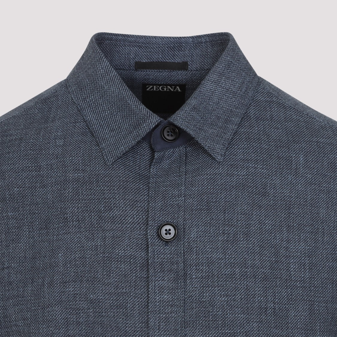 Zegna Cashmere-Linen Blend Button-Down Shirt