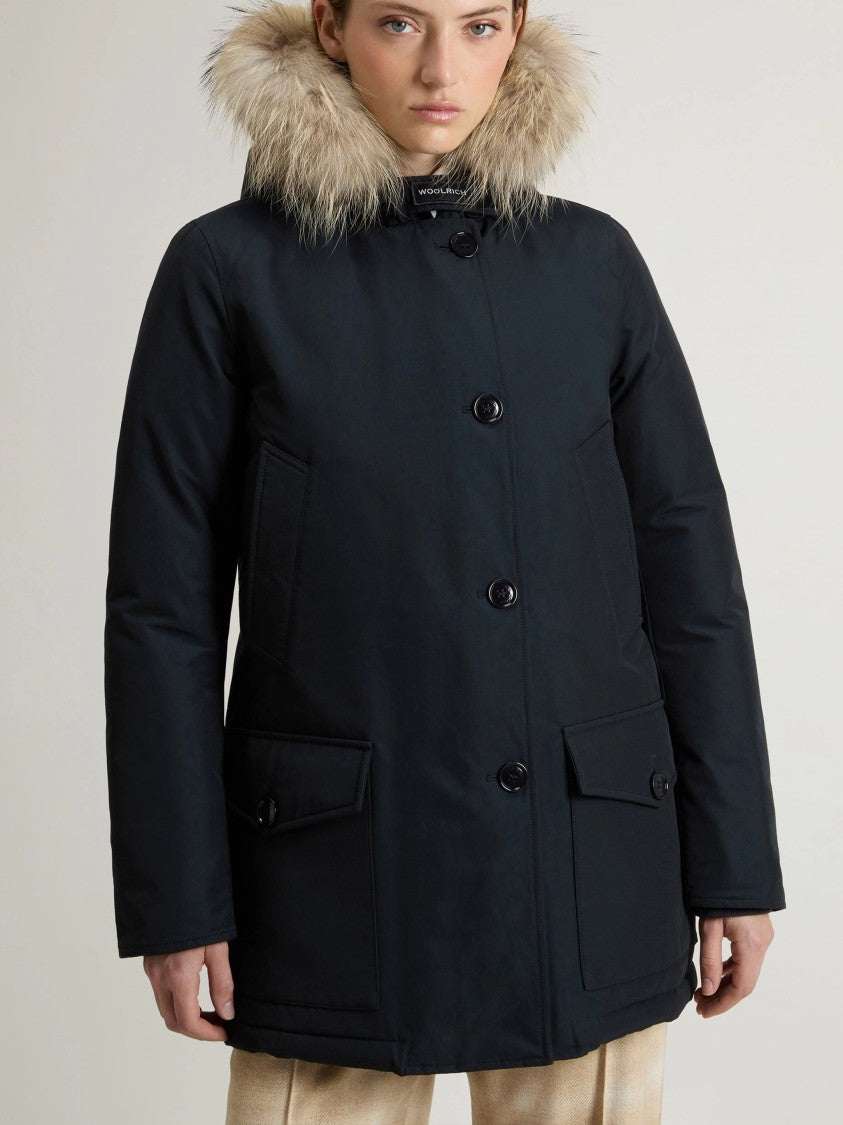 Woolrich Black Arctic Detachable Fur Down Parka