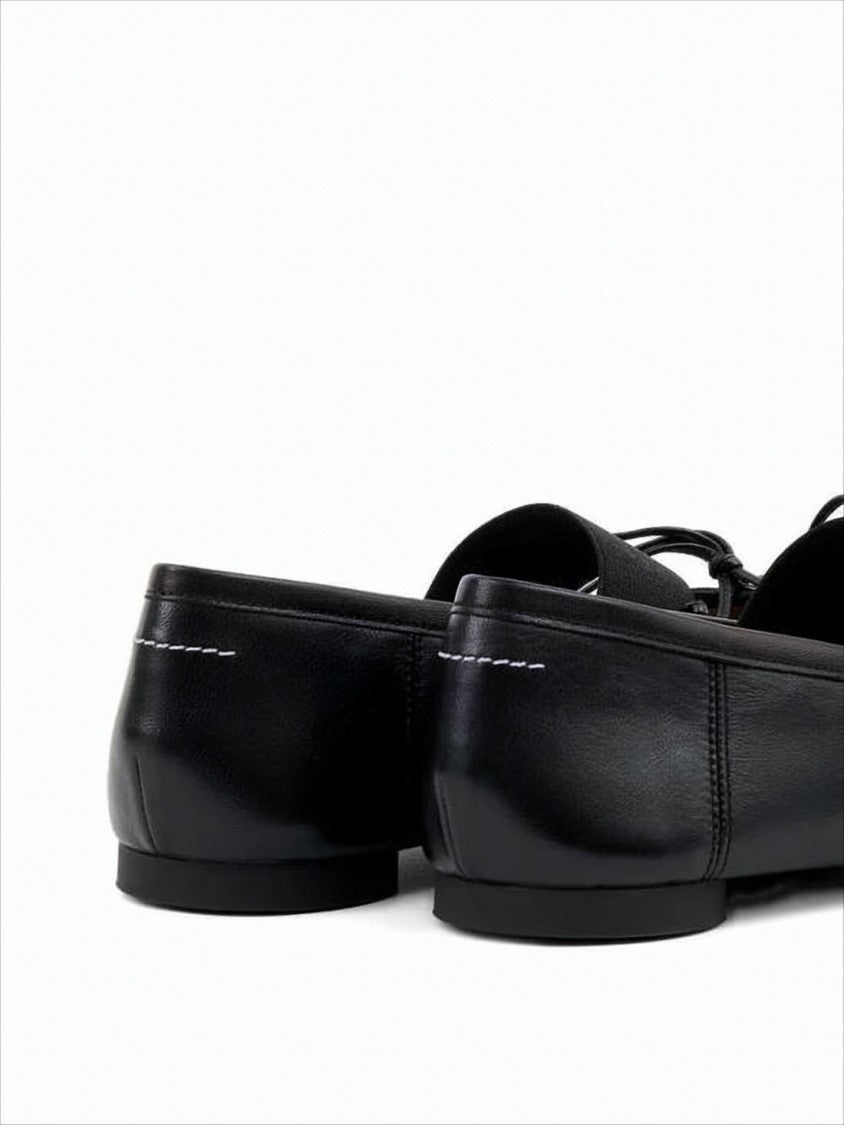 Mm6 By Maison Margiela Square Toe Flat Shoes