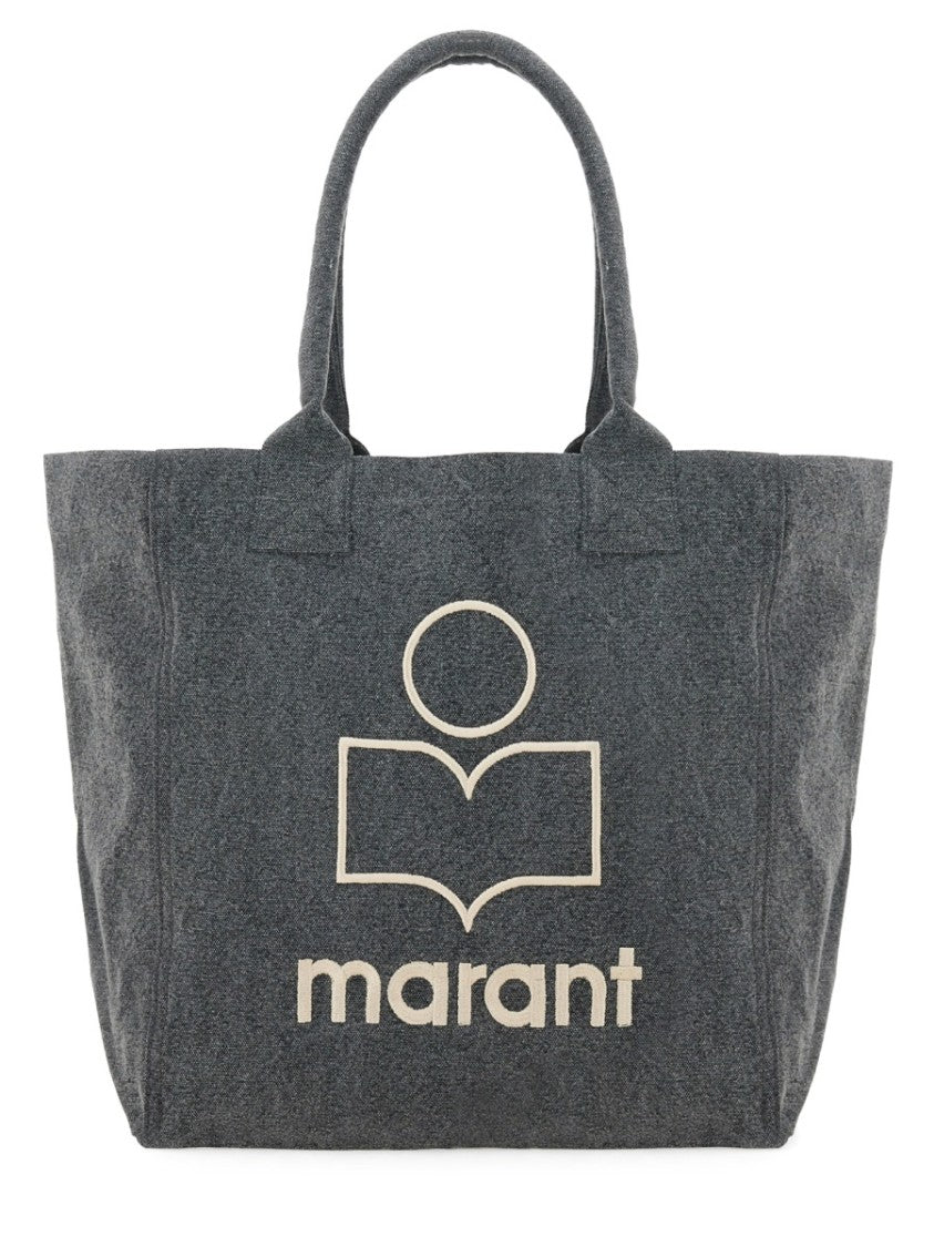 Isabel Marant Textured Cotton Tote Bag With Minimalist Logo Design