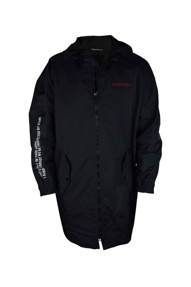 Valentino Garavani Hooded Waterproof Jacket With Moon Print