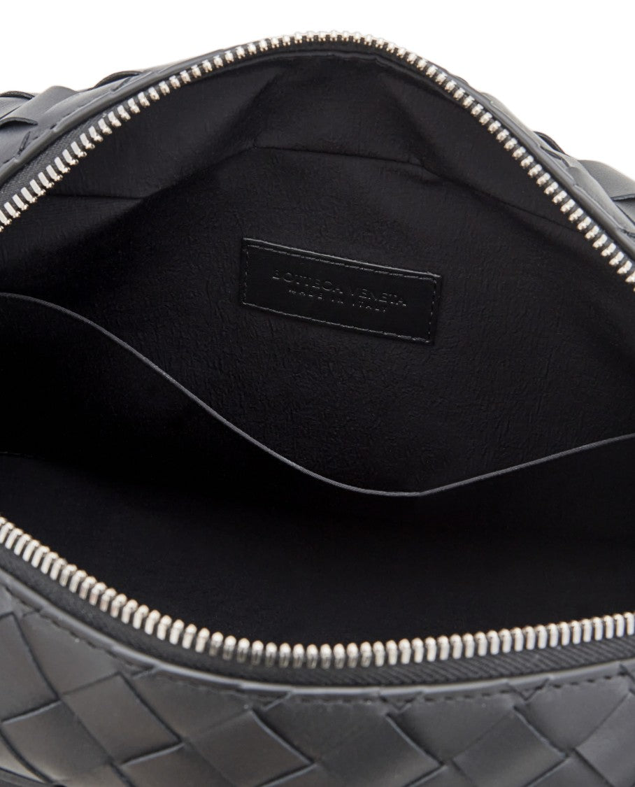 Bottega Veneta Black Leather Small Beauty Case