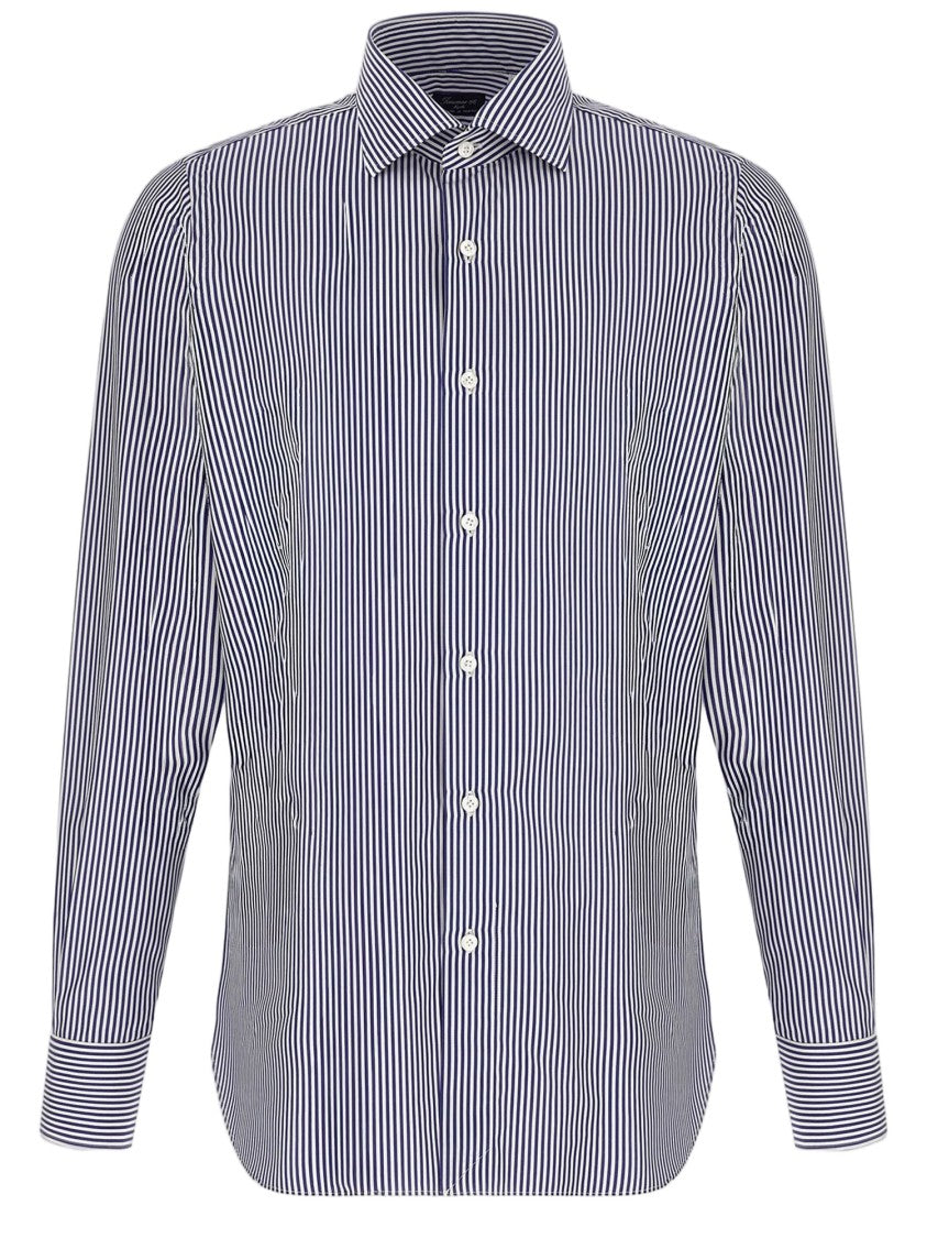 Finamore Vertical Striped Cotton Shirt