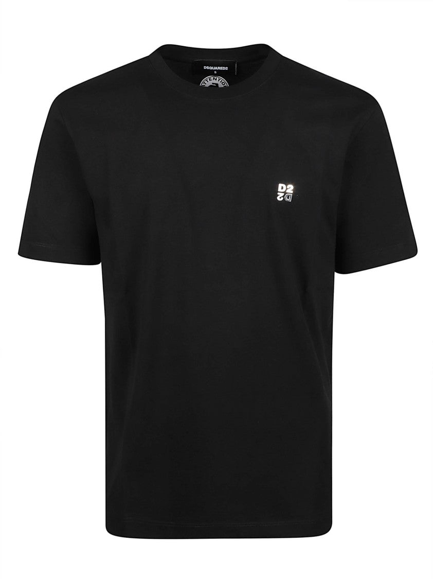 Dsquared2 Metal D2 Upside Down Detail Regular-Fit Cotton T-Shirt