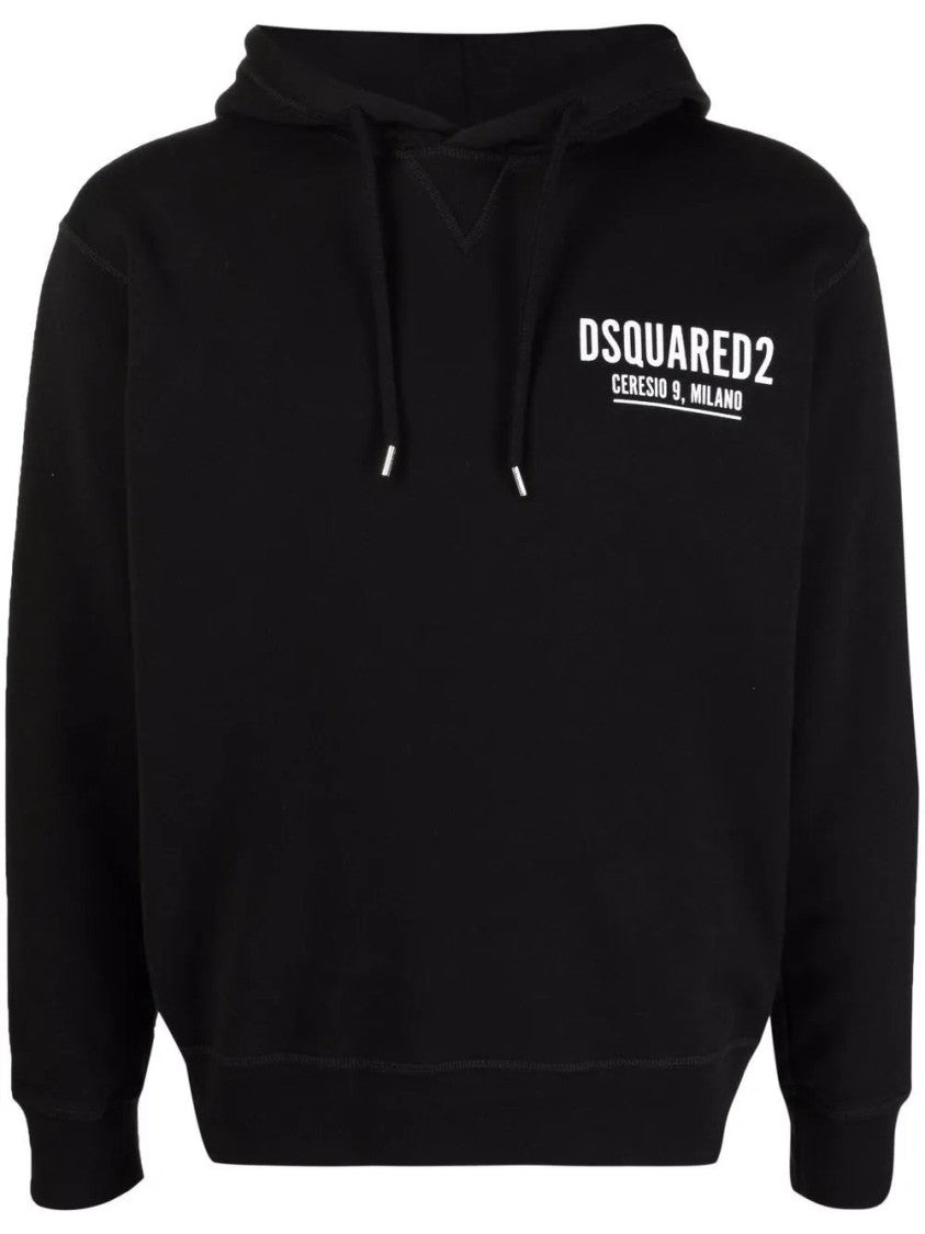 Dsquared2 Relaxed Fit Hooded Sweatshirt With Kangaroo Pocket