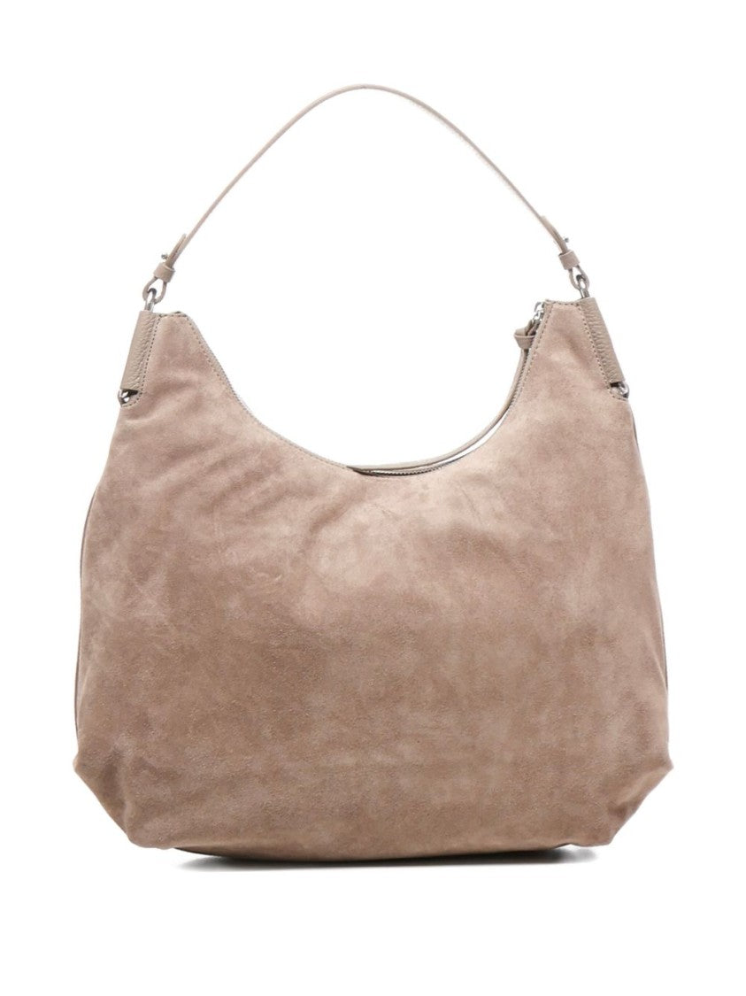 Coccinelle Suede Handbag With Adjustable Shoulder Strap