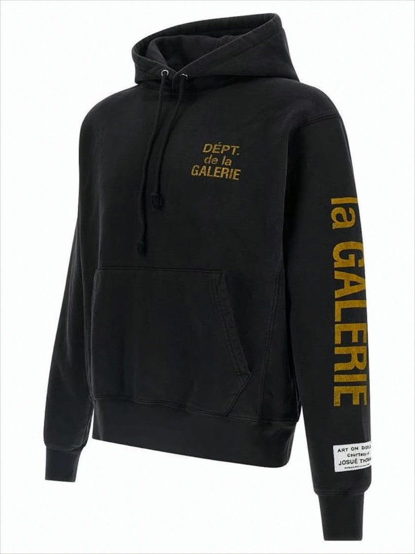 Gallery Dept. Black Hoodie With Bold Graphic Elements