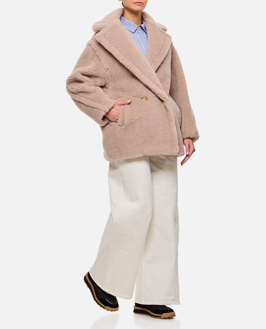 Max Mara Beige Cuba Midi Teddy Coat