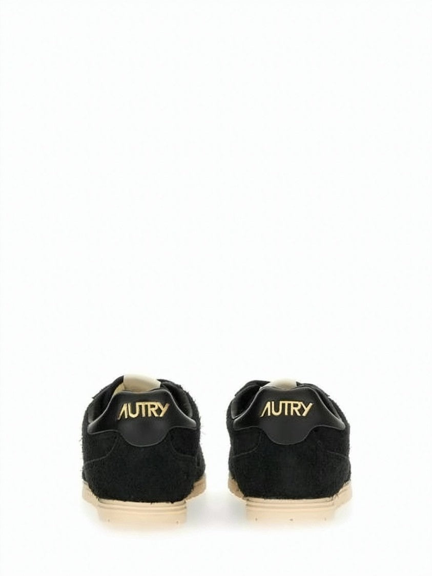 Autry Suede And Nylon Sneakers With Textured Outsole