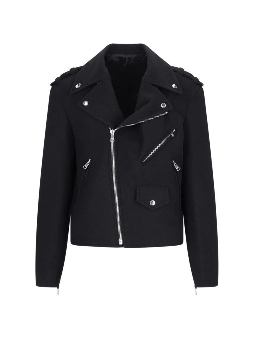 Balmain Wool Biker Jacket – Black
