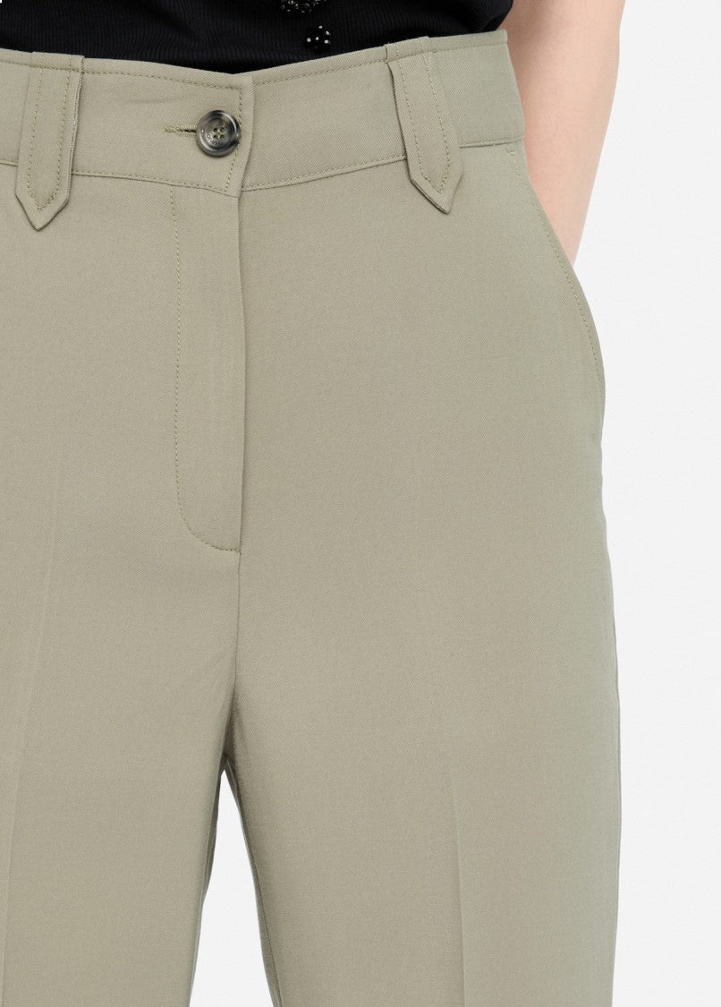 Liu Jo High-Waisted Straight Leg Viscose-Blend Gabardine Trousers