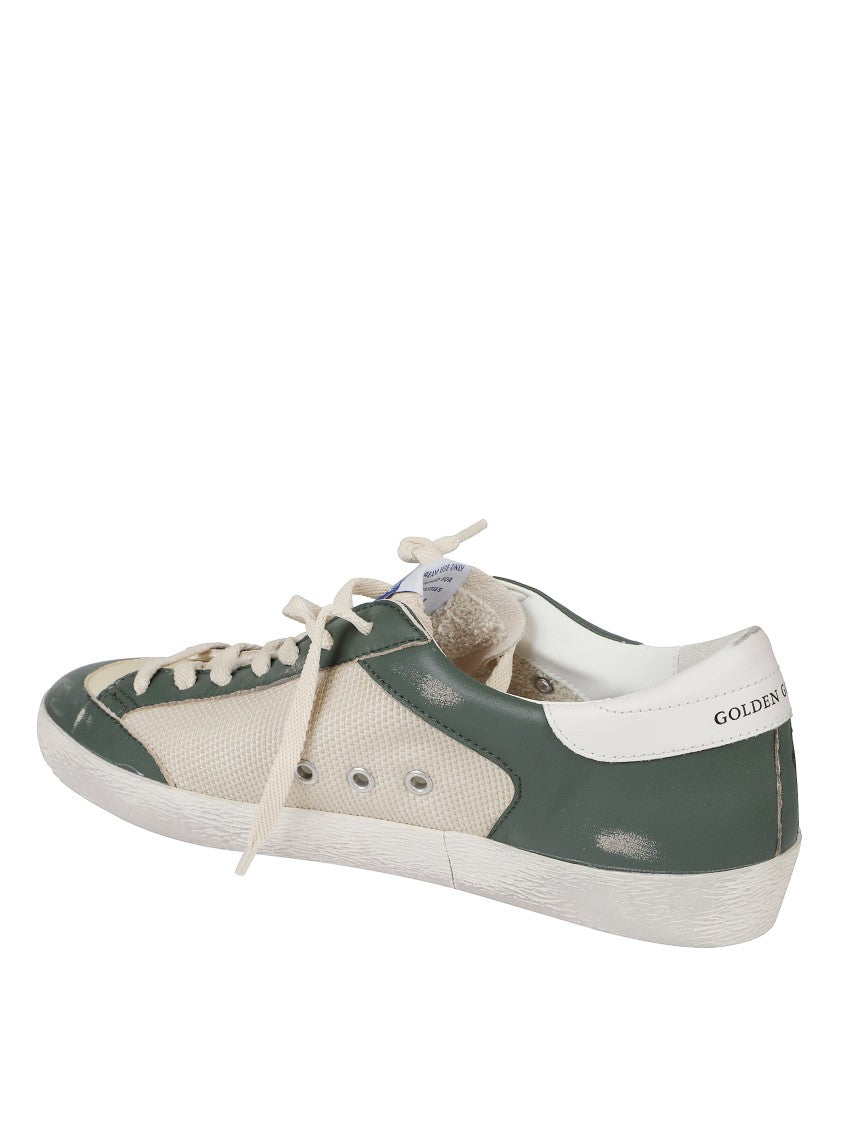 Golden Goose Low-Top Sneakers With Textured Green