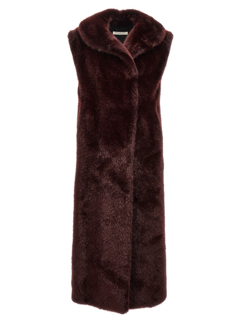 Philosophy Di Lorenzo Serafini Extra Long Faux Fur Vest