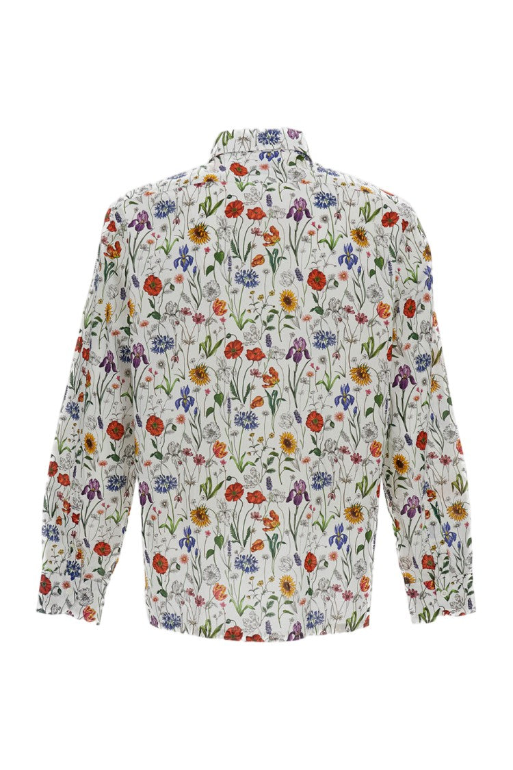 Junya Watanabe White Floral Cotton Shirt