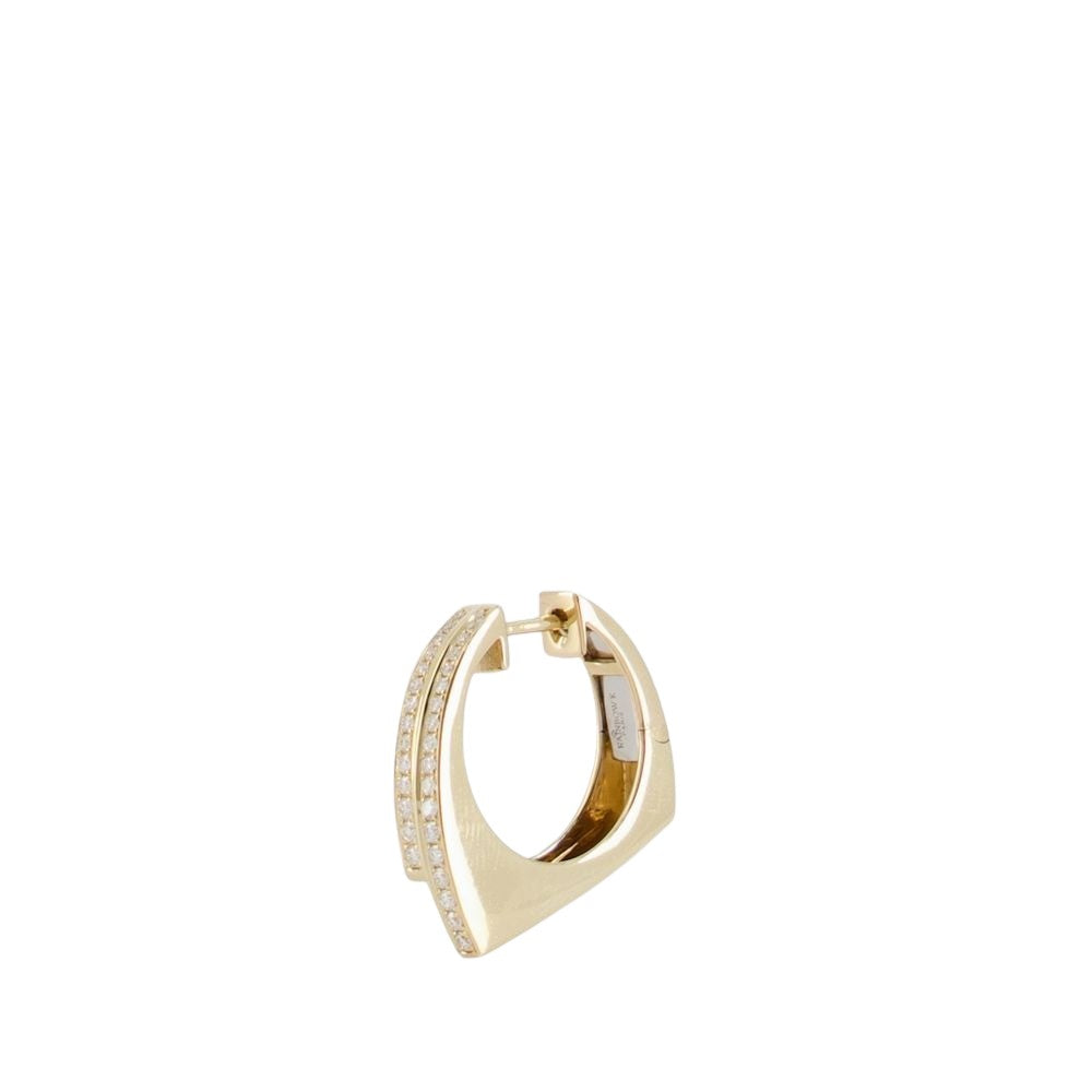 Rainbow K Handcuff Earrings - Yellow - 9K Gold