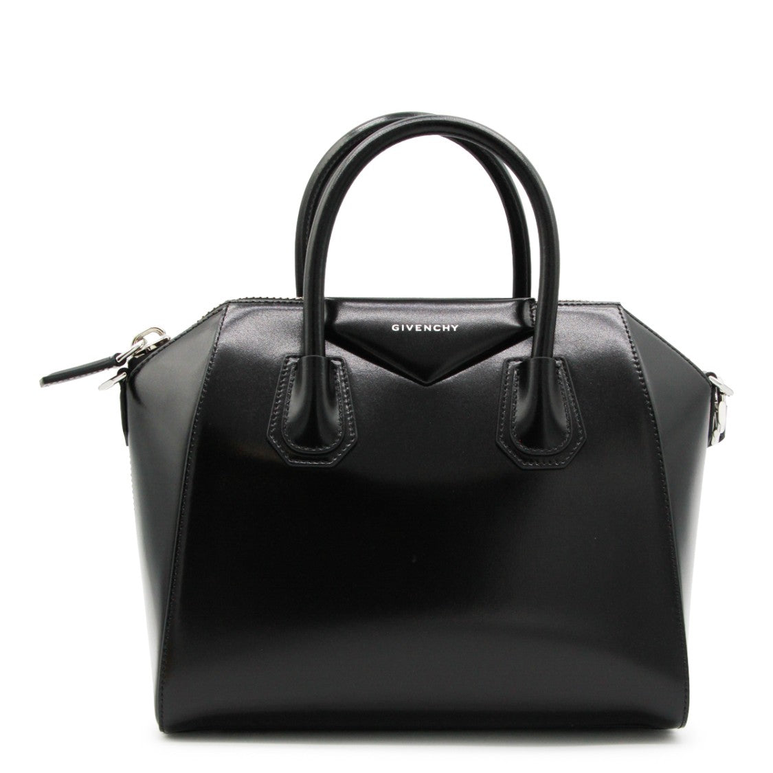 Givenchy Black Leather Antigona Small Top Handle Bag